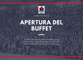 ¡Buenas noticias! El buffet del club vuelve a abrir sus puertas